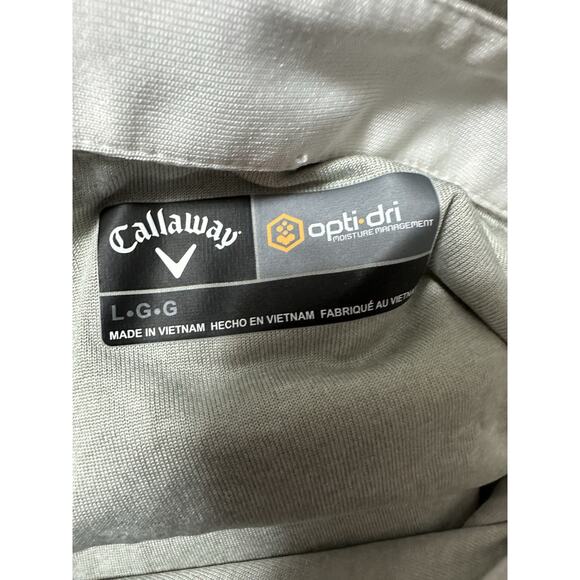 CALLAWAY Men’s Opti-dri Moisture Management Golf Gray Collared Shirt Size Large - Picture 6 of 8